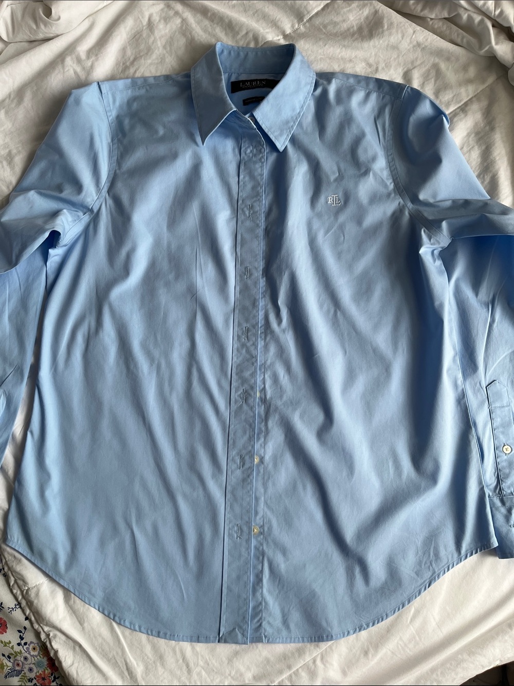 Lauren Ralph Lauren Sky Blue Button-Up Dress Shirt